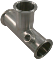 Keyhole Sanitary RTD - hybrid instrument tee pipe fitting